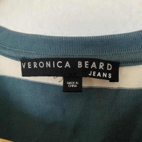 Veronica Beard Jeans Striped Knot Tyla Tee Shirt Dress Stripes Women's Large - Picture 4 of 10